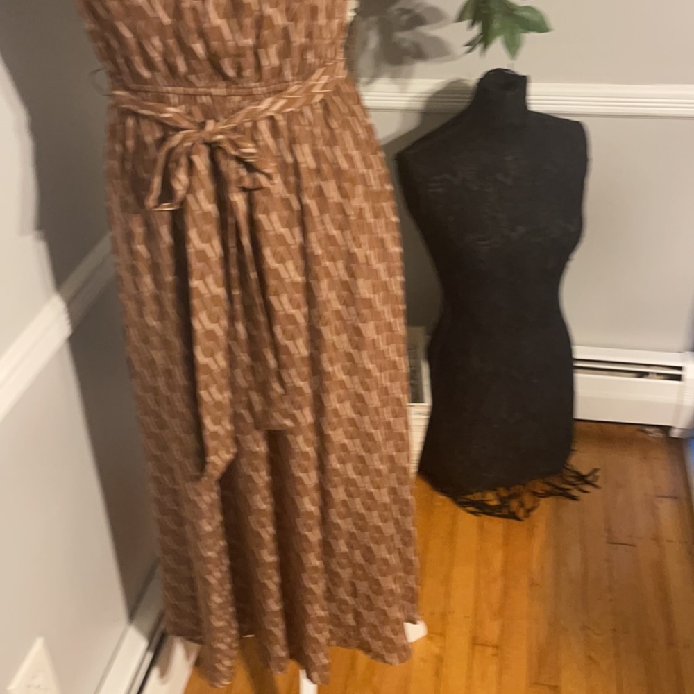 Worthington 🤎🤎🤎Sleeveless Geometric Midi A-Line Dress - Picture 7 of 7